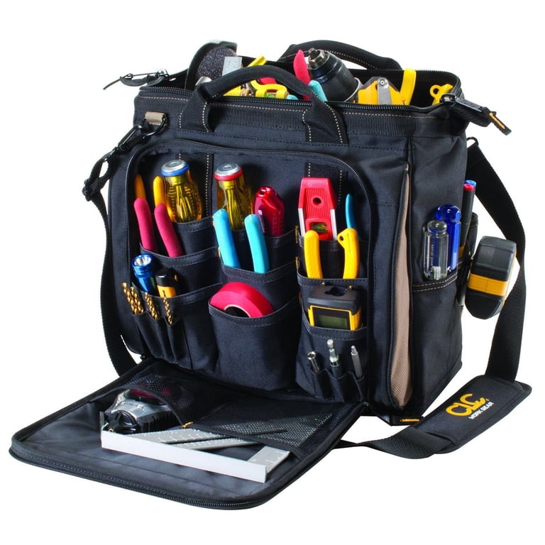 Custom Leathercraft1537 Multi-Compartment Tool Carrier, 30 Pocket