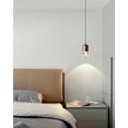 thumbnail image 6 of FSLiving 7W Adjustable Levitate Track Pendnat Light J-Type Retractable Lift Track Pendnat Light with Minimalist Modern Aluminum&Acrylic Shade Indoor Island Light Adjustable Wire Lamp,Brown - 1 Pack, 6 of 9