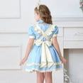 thumbnail image 4 of Party Girl's Victorian Costume Cotton Dress World Book Day Week Girl's Fancy Dress Fancy Dress Costumes for Halloween Cosplay Blue 9-10 Years, 4 of 5