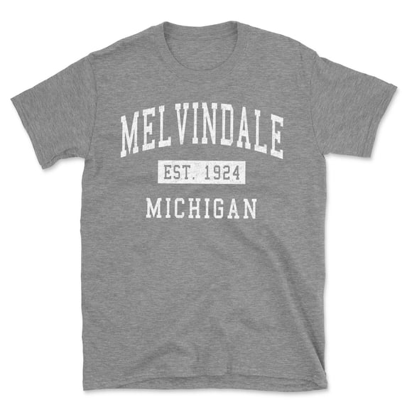 Melvindale Michigan Classic Established Men's Cotton T-Shirt