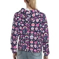 thumbnail image 7 of Daiia cute Skull rainbow mushroom Pattern Women's Fashion Hoodies & Sweatshirts with Kangaroo Pocket Hooded Sweatshirt with Eye-catching Drawstrings-Large, 7 of 7