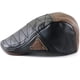 thumbnail image 4 of Sombrero de vendedor de periódicos para hombre, gorra plana clásica de cuero PU, sombrero de hiedra de taxista Gatsby, sombrero de pesca para conducir, caza, para padre y papá, 4 of 6