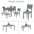 thumbnail image 3 of 6 Piece Dining Table Set, Modern Home Dining Set with Table, Bench & 4 Cushioned Chairs, Wood Rectangular Table and Chair Set, Kitchen Table Set for Dining Room - Gray, 3 of 9