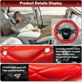 thumbnail image 3 of Cute Sparkly Red Car Steering Wheel Cover, Soft Breathable Anti-Slip PU Leather Steering Wheels Covers with Diamond Bling Rhinestone,Universal Protector Cars Accessories, 3 of 15