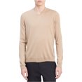 thumbnail image 1 of Calvin Klein Mens Knit Pullover Sweater, Beige, Large, 1 of 1