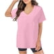thumbnail image 1 of Fiudx Camisas para Mujer Blusa de Manga Corta con Cuello En V para Mujer, Uniforme de Trabajo, Blusa con Bolsillo Sólido, 1 of 3
