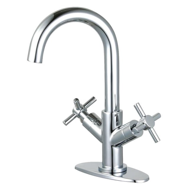 Fauceture Concord Two-Handle Bathroom Faucet with Push Pop-Up, Polished Chrome