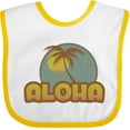 thumbnail image 3 of Inktastic Aloha Palm Boys or Girls Baby Bib, 3 of 4