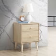 thumbnail image 4 of Gymax Nightstand 2-Drawer Beside End Side Table w/Rubber Legs Oak Finish, 4 of 10