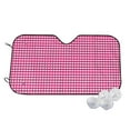 thumbnail image 2 of Lsque Pink Gingham Car Windshield Sun Shade | Accordion Folding Style Auto Shade for Car Truck SUV Van | Blocks UV Rays Sun Visor Protector | Medium, 2 of 7