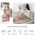thumbnail image 4 of Winter Snowman Throw Flannel Blanket 32x48In Christmas Gift Leaves Flower Snow Ball Brown Wood Grain Super Soft Cozy Bed Blanket, Lightweight Plush Fuzzy Bed Throw for Bedroom Sofa Couch Living Room, 4 of 4