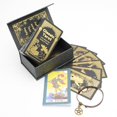 thumbnail image 2 of Cartas de tarot de plástico para jinete, lámina dorada, exquisita colección de cartas de adivinación de ajedrez y juego de cartas, resistente al agua y al desgaste qym unisex, 2 of 2