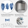 thumbnail image 5 of Designart 'Tropical Leaves In Classic Blue ' Tropical Circle Metal Wall Art 29x29 - Disc of 29, 5 of 5