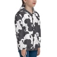 thumbnail image 5 of Picia Black And White Sheeps for Boys Fashion Full-zip Hoodies & Sweatshirts with Kangaroo Pocket,Zip-up Hooded Sweatshirt for Kid, Moisture Wicking & Breathable-Small, 5 of 6