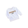 thumbnail image 1 of xiaxaixu Chandail à Manches Longues pour Bébés Filles, Col Rond, Motif Lettre, 1 of 10