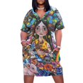 thumbnail image 2 of Vestido Protector holgado de verano para mujer prenda de lujo con bolsillos de noche, 2 of 7