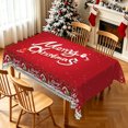 thumbnail image 5 of Nanqianyi Red Christmas Rectangle Tablecloth,Waterproof Stain Resistant Table Cover,60"x70", 5 of 6