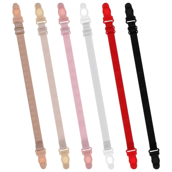 TUWAFE 2026 New Adjustable Clip Holders Bra Strap Clip Skin Tone 6Pcs/Set for Everyday Wear, Strapless Dresses, Off-Shoulder Tops, Sports Bras, Fashion Adjustments, Comfort and Support.