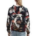 thumbnail image 7 of Kdxio Pirate Bulldog On Deck Print Womens Oversized Hoodies Sweatshirts Hooded Pullover Tops Sweaters Casual-Large, 7 of 7