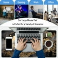 thumbnail image 6 of Golden Moon Desk Pad Black Desk Mat XXL Mouse Gaming Pads, Starry Sky Keyboard Pads Extra Large Desktop Computer Mats with Non-Slip Base & Stitched Edges, Vintage Office Decor 31.5" x 15.7", 6 of 13