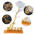 thumbnail image 3 of Transparent Rose Flower Stand Box Transparent Colored Roses Purple Rose Bloom Loveshaped Rose Bud Translucent Violet Rose Blossom Art Tool Sketch Boxes, 3 of 8