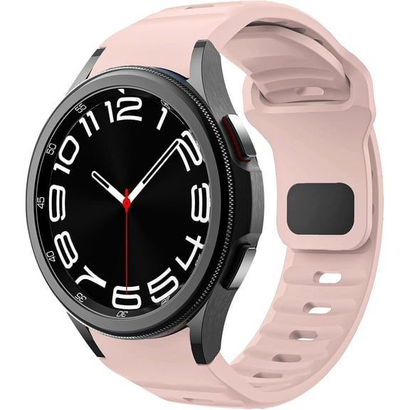 KOMI No Gap Bands Compatible with Samsung Galaxy Watch 7 6 5 4 FE Band 40mm 44mm/Galaxy Watch 6 Classic 47mm 43mm/Watch 5 Pro 45mm/4 Classic 46mm 42mm, 20mm Two Tone Silicone Sport Strap Women Men