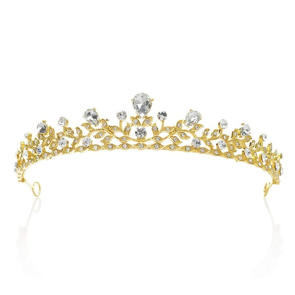 Crystal Wedding Tiara for Bride & Flower Girls - Princess Tiara Headband Pageant Crown, Bridal Hair Jewelry for Women and Girls, Silver