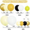 thumbnail image 2 of Kit de guirnalda de globos blancos y amarillos, globos de látex metálicos de color amarillo mostaza, amarillo, negro y dorado para Baby Shower, cumpleaños, girasol, abeja, decoración de fiesta, 2 of 5