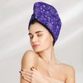thumbnail image 5 of Xecao New Year Snowflakes Print Hair Towel, Hair Turbans for Wet Hair, Drying Hair Wrap for Curly Hair Women,Coral Velvet Dry Hair Cap,Dry Hair Hat, 5 of 6