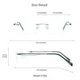 thumbnail image 5 of LifeArt Blue Light Blocking Glasses, Computer Reading Glasses, Anti Blue Rays, Reduce Eyestrain, Stylish for Men and Women(Silver,+4.00 Magnification), 5 of 5