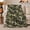 Green Camouflage, variant on Layered Woodland Camouflage With Subtle Contour Lines, Soft Flannel Blanket with Textured Woodland Camouflage Print, Housewarming Gift and Home Decor for Bedroom and Living Room