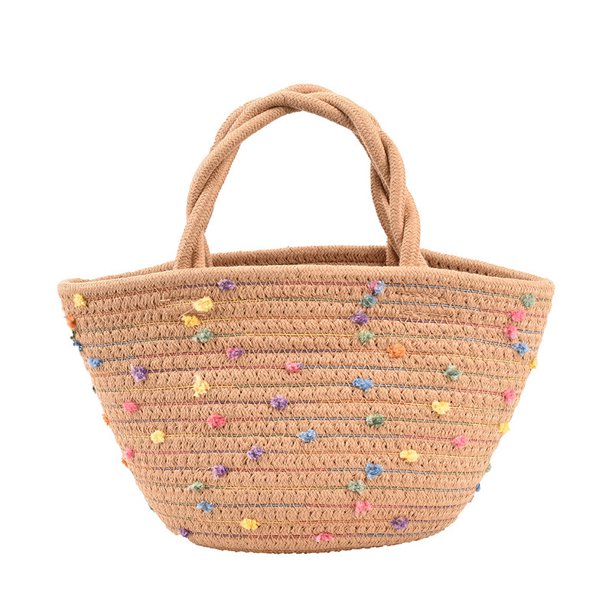 Bolso de playa Bolsos de paja para mujer Bolso de playa tejido de verano con embrague de paja