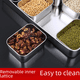 thumbnail image 3 of Caja de acero inoxidable 304 para condimentos, rectangular, comercial, con tapa, para muestras, para refrigerios y helados, 3 of 5