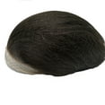 thumbnail image 2 of Toupee for men Hair pieces for men NLW European human hair replacement system for men 10x8" human hair PU skin with lace front toupee men hair piece #1B Natural black, 2 of 7