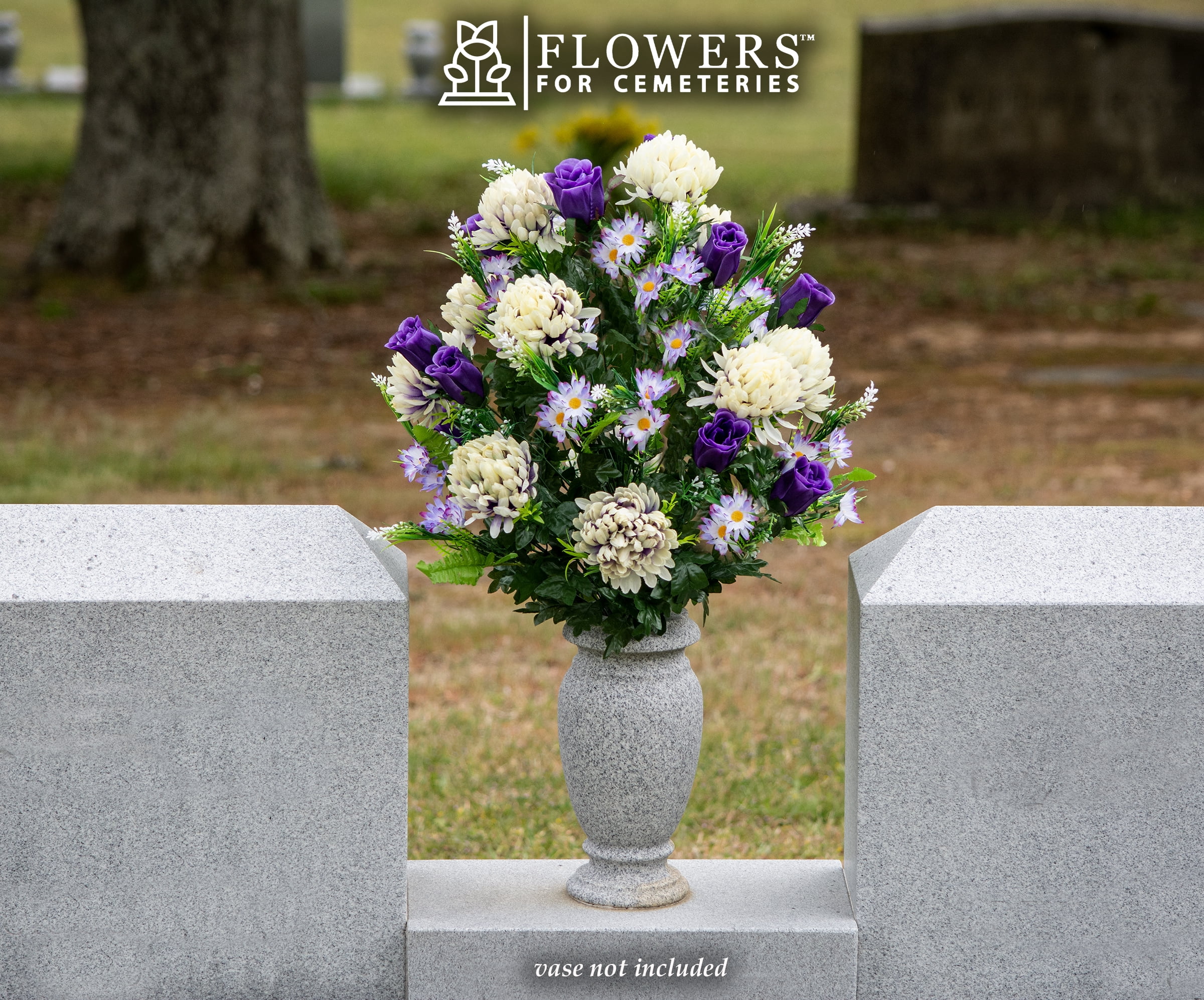 Small Cemetery Bouquet - Silk Flowers, Scent & Violet, flowers and gifts
