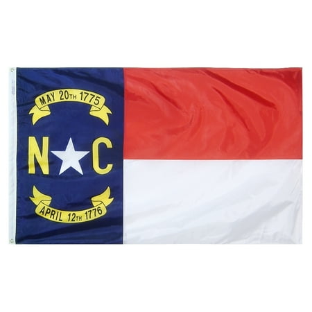 Solarmax Nylon State Flag - North Carolina State Flag 3x5 ft. Nylon Official State Design Specifications.