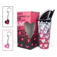 thumbnail image 4 of XKHAZA Heart Valentines Tumbler for Teachers Gifts 24 oz Reusable Plastic Cups with Straw and Lid Valentine's Day Teacher Gifts Wedding Anniversary Celebration Party Supplies, 4 of 9