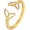 Gold, variant on Women's Stainless Steel Mermaid Tail Open Ring with Shell Chic Whale Dolphin Tail Ring Stackable Band