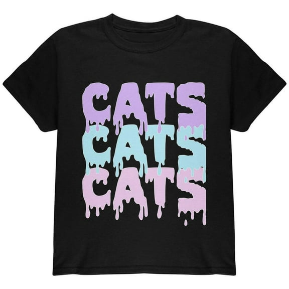 Halloween Cats Cats Cats Youth T Shirt Black YSM