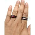 thumbnail image 7 of Punk Skull Rings Black Matching Rings Couple Rings Red Cz Wedding Ring for Women, 7 of 7