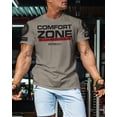thumbnail image 3 of Gymish Comfort Zone Is Dangerous T-Shirt – Motivational Gym Shirt for Men, Workout & Lifting Tee, 3 of 6