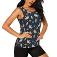 thumbnail image 2 of KLL Space Print Womens Tank Top Sleeveless Workout Tops Athletic Running Shirts Yoga Gym Clothes-Medium, 2 of 7