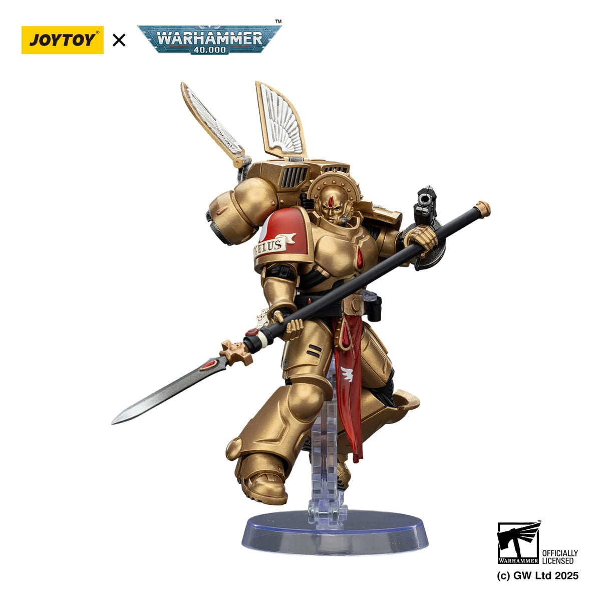 [IN STOCK] JOYTOY Warhammer 40K 1/18 Action Figures Blood Angels Sanguinary Guard 2 with Angelus Boltgun and Encarmine Spear