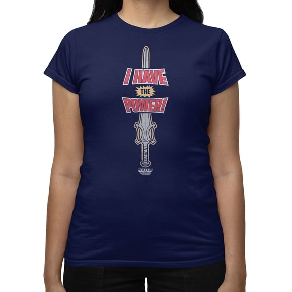 Masters Of The Universe Movie I Have The Power Sword Women's T Shirt (Navy, S-XXL)