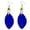 Blue, variant on Retro Leaf Long Feather Drop Earrings, 12 Color Lightweight Boho Beach Holiday Dangling Ear Jewelry For Women Dating Party Gift
