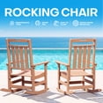 thumbnail image 6 of Cobiod Oversized Rocking Chair Outdoor, HDPE Rocking Chair, Patio Rocking Chairs for Porch & Fire Pit, All-Weather Outdoor Rocking Chair, Set of 2, 6 of 6