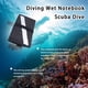 thumbnail image 4 of Soidarity Cuaderno húmedo de buceo con recarga, 50 páginas, papel de libro impermeable, cuadernos subacuáticos, suministros para actividades Deportes acuáticos Bandera reflectante, 4 of 6