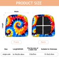 thumbnail image 3 of Colorful Tie Dye Spiral Pattern Seat Covers for Dining Room Chairs Set Of 4,Stretch Printed Washable Chair Seat Cover with Elastic Ties and Button,Removable Waterproof Couch Cushion Covers, 3 of 6