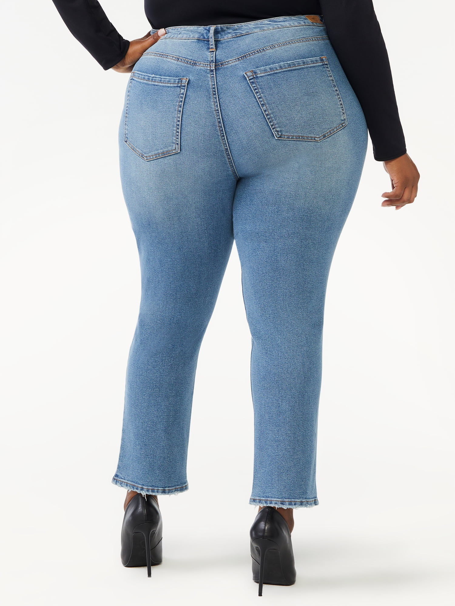 stribe kapre For en dagstur Sofia Jeans by Sofia Vergara Women's Plus Size Adora High Rise Curvy Girlfriend  Jeans - Walmart.com