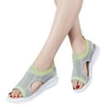 thumbnail image 4 of EQWLJWE Guess Sandals for Women Mesh Wedges Sandals Open Toe Breathable Comfort Hollow Out Casual Lightweight Sandals for Going Out, 4 of 5